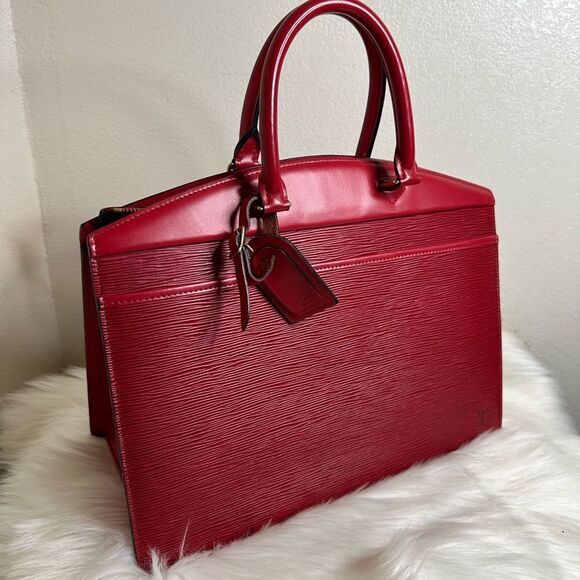 💯Authentic LOUIS VUITTON Epi Riviera Hand Bag Red🍀 - Picture 8 of 14